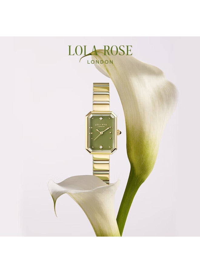 LOLA ROSE ساعة لولا روز سكر مكعب صغيرة خضراء، ساعة نسائية عصرية متعددة الاستخدامات، هدية عيد ميلاد لصديقة، زوجة، أو أفضل صديقة - Image 2