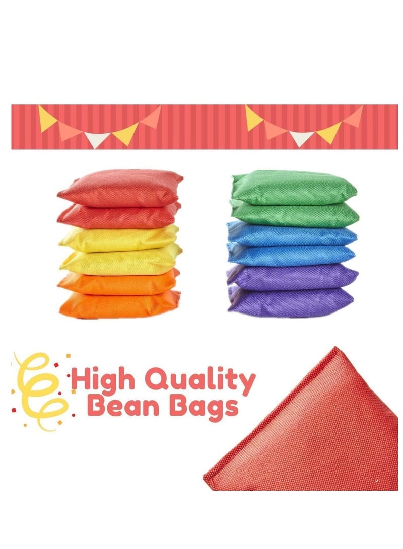 Coolchic 3 in 1 Outdoor Games Combo Set for Kids, 31PCS Yard Lawn Game, Soft Plastic Cones Bean Bags Ring Toss Game, Gift for Birthday Party/Carnival - Image 5