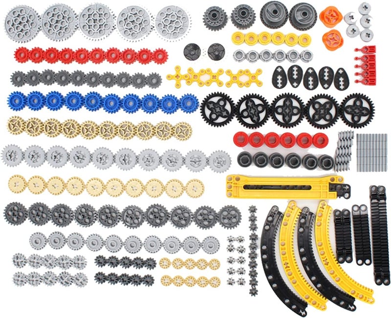 SEEMEY SEEMY 233PCS Gear Set for TechnicalSeries Parts Compatible with Lego Technic Parts Liftarm Pins Axles Connectors for Technic Building Blocks Set Gear Set - Image 3