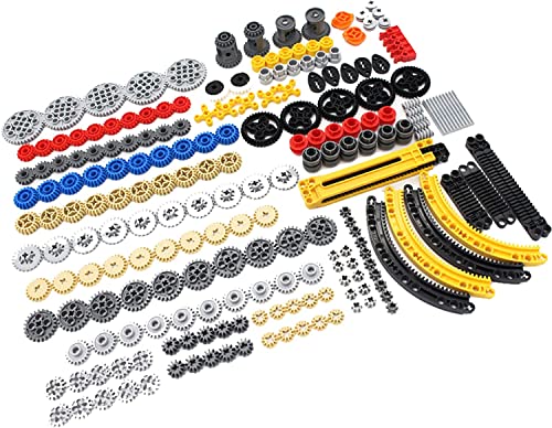 SEEMEY SEEMY 233PCS Gear Set for TechnicalSeries Parts Compatible with Lego Technic Parts Liftarm Pins Axles Connectors for Technic Building Blocks Set Gear Set - Image 5
