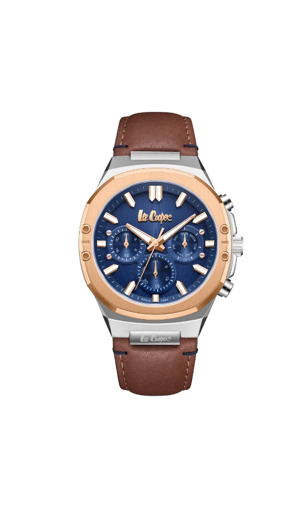 Lee Cooper Men's Leather Multi Function Watch LC07992.594 - 43 mm