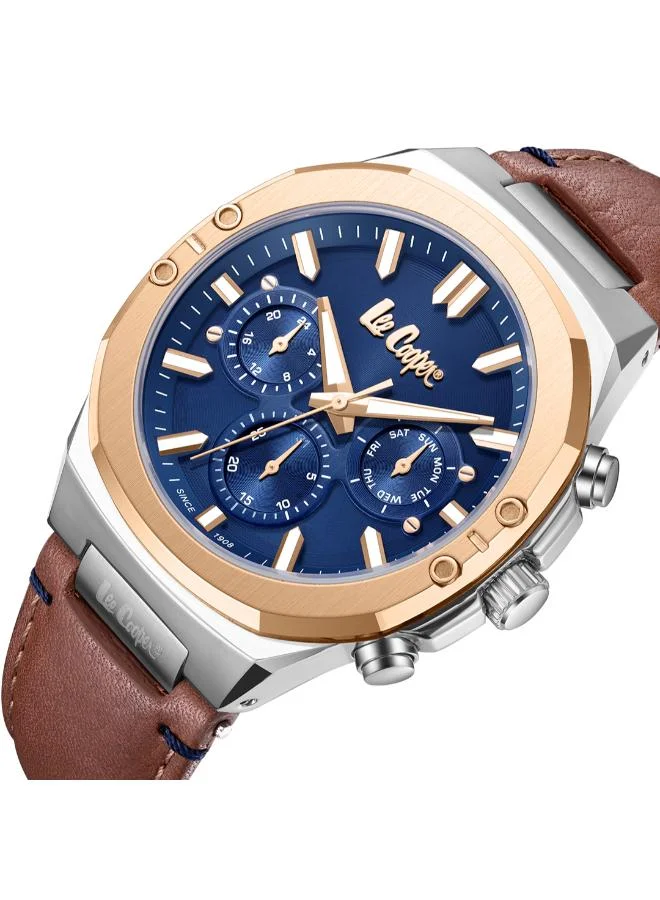 Lee Cooper Men's Leather Multi Function Watch LC07992.594 - 43 mm