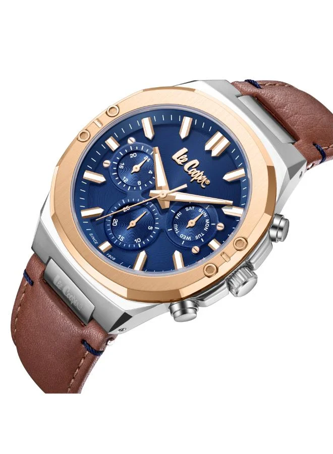 Lee Cooper Men's Leather Multi Function Watch LC07992.594 - 43 mm