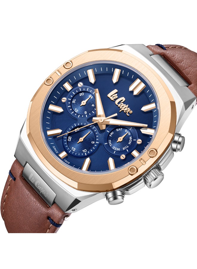 Lee Cooper Men's Leather Multi Function Watch LC07992.594 - 43 mm - Image 4