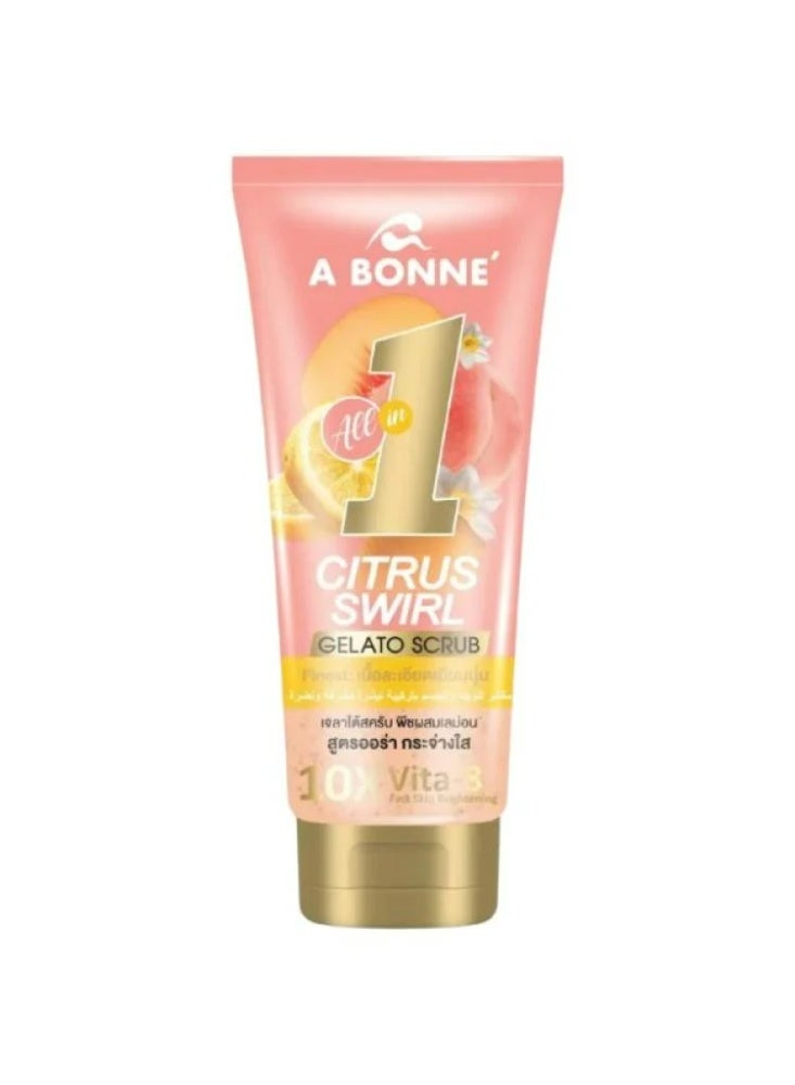 A BONNE Citrus Swirl Velvet Sugar Crush Premium Brightening Sugar Body Scrub 300g