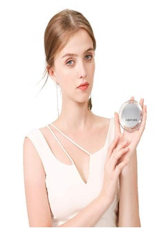 SNOWFLAKES SNOWFLAKES Magnifying Compact Mirror - Snowflakes Pocket Small Travel Hand Mirror, Double Sided 1x/10x Magnification Handheld Portable Mirror for Purses (Silver)  - Image 1