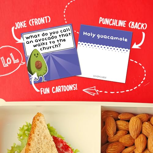 Savoychef 500 Joke Notes for Kids - Lunch Box Notes for Kids - Inspirational Motivational Notes for Children - Jokes and Puns for Boys and Girls - Great for Parties, Schools, Bake Sales, Picnics - Image 5