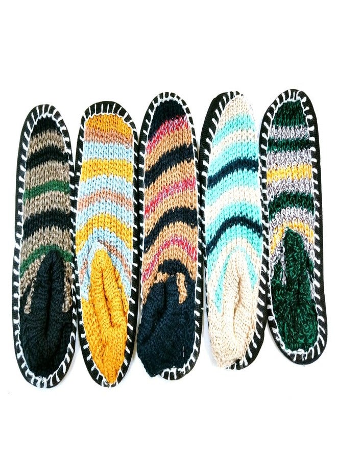 YANWENX Warm Winter Slipper Socks for Girls Boys Warm Knitted Booties Slipper Socks Warm Socks - Soft Rubber Sole - Pack of 1 (Fits Size 7 to 15 Year) Yellow - Image 4