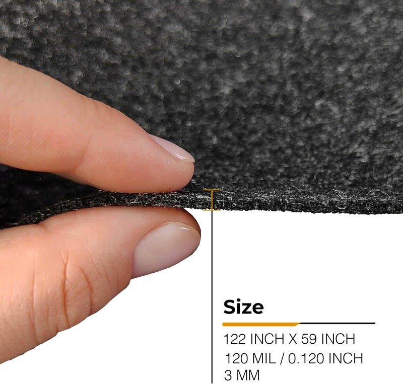 Siless 59"x122" Black Underfelt Carpet for Speaker and Sub Box - Image 2