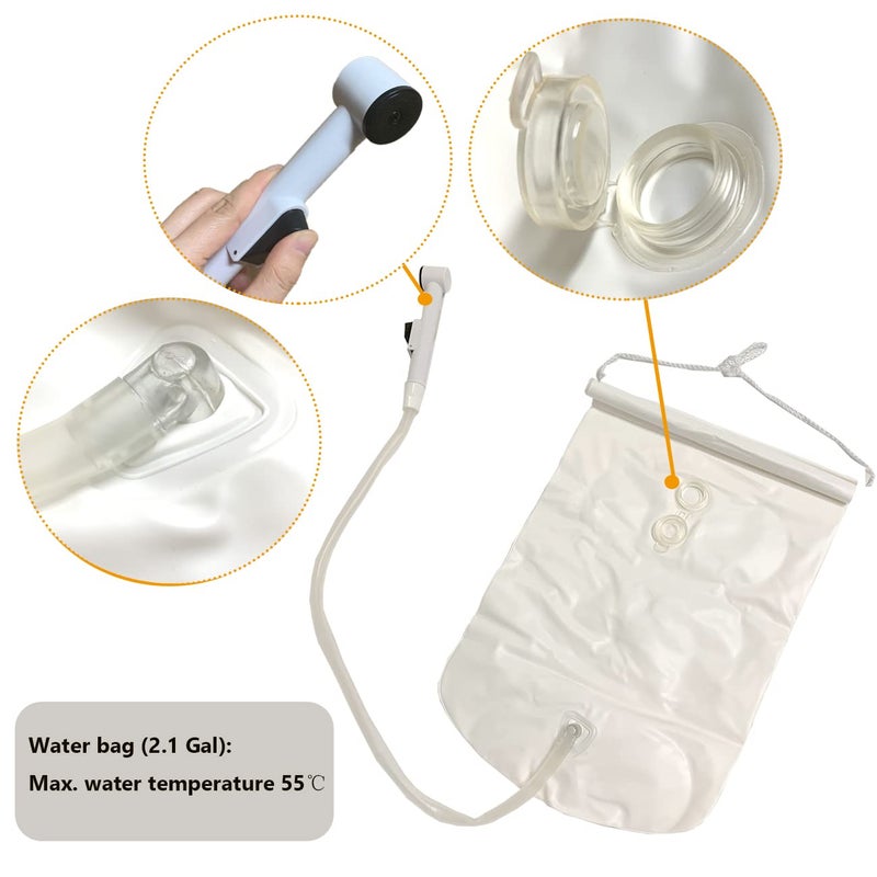 MUROCEA Inflatable Shower Bathtub System - Bath Basin Kit for Bedridden Disabled Elderly Pregnancy, Adult in Bed Assistive Aid with 2.1 Gal Water Bag - Image 2