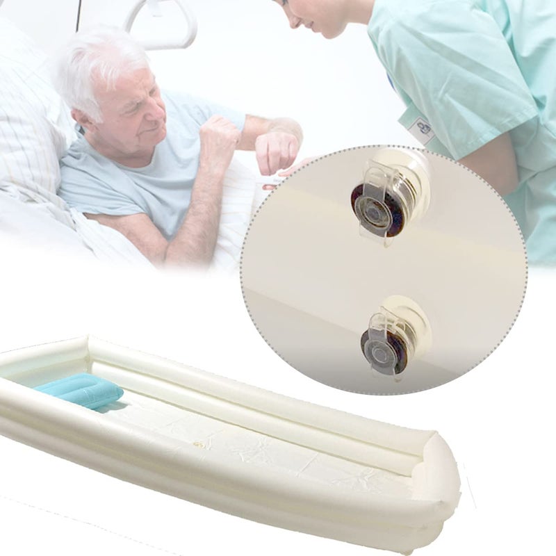 MUROCEA Inflatable Shower Bathtub System - Bath Basin Kit for Bedridden Disabled Elderly Pregnancy, Adult in Bed Assistive Aid with 2.1 Gal Water Bag - Image 4