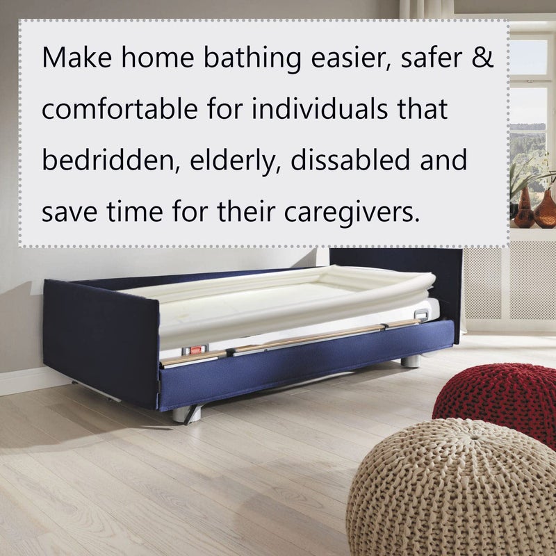 MUROCEA Inflatable Shower Bathtub System - Bath Basin Kit for Bedridden Disabled Elderly Pregnancy, Adult in Bed Assistive Aid with 2.1 Gal Water Bag - Image 5