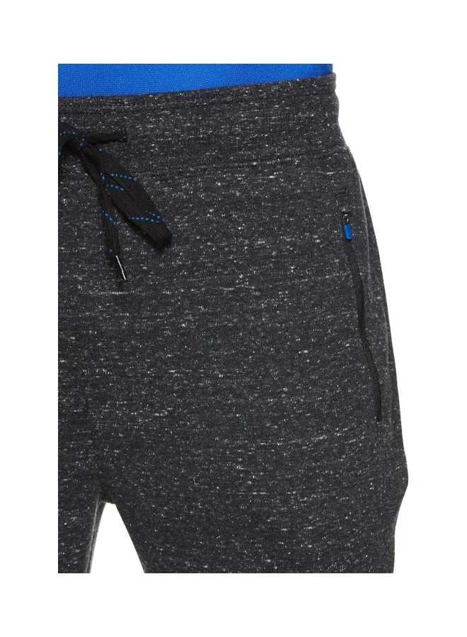 Jockey Black Snow Melange AM02 Men Super Combed Cotton Rich Slim Fit Joggers with Zipper Pockets for Men | Best Price UAE