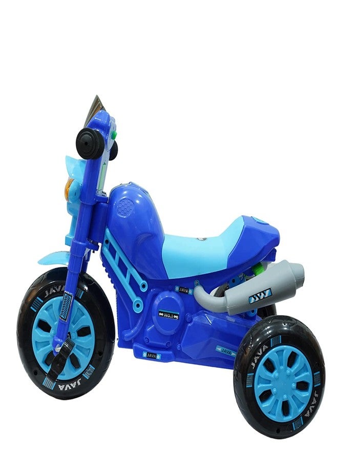 JoyRide Mini Bullet Scooter for Kids Plug & Play with Head Light Cushion Seat High Java Tricycle Smart Design Ride On Tricycle (Blue) - Image 3