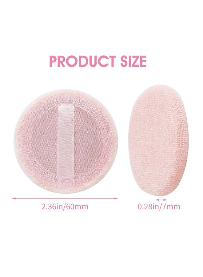 Sibba 12 PCS Blush Loose Powder Puff Face Setting Body Makeup Soft Velour Sponge Beauty Blender Make Up Mini Portable Finger Applicator Holder Small Fluffy Highlighter Facial Cosmetic Cushion Women - Image 4