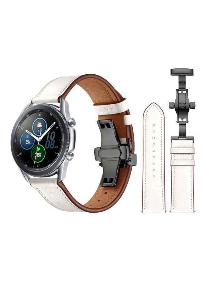 NIBEMINENT Replacement Band For Samsung Galaxy Watch 3 45mm White - Image 2