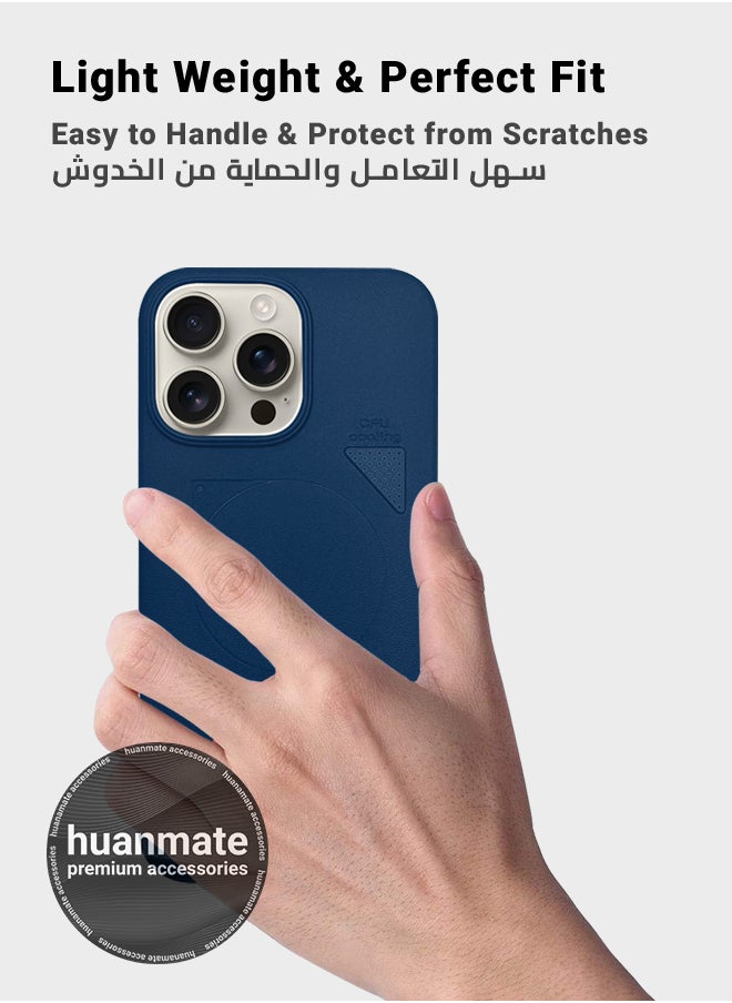 huanmate - Apple iPhone 16 Pro Max MagSafe Case Dark Blue- High Quality Strong Magnet, Wireless Charging Compatible, Shockproof Protection, Ultra Slim Anti-Scratch Magnetic Cover for Apple iPhone 16 Pro Max - Image 1