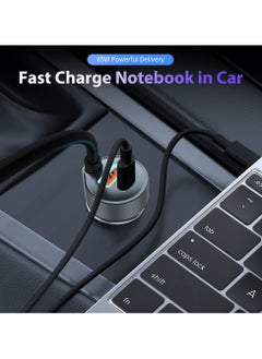 ProOne ProOne 65W Fast Car Charger Fast Charging 3-Port USB Car Power Adapter With 30+35W USB C Cable Car Fast Charger Plug for Samsung S24 Series, Steam Deck, Macbook, Laptops, Tablets, iP, Huawei  - Image 3