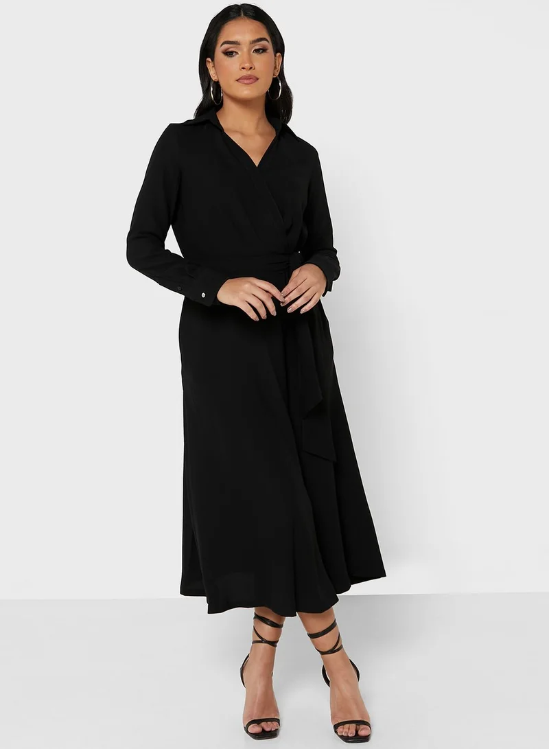 Lauren Ralph Lauren Tiered Tie Detail Dress