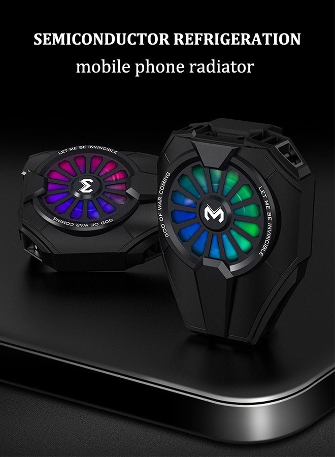 Universal Mobile Phone Cooling Fan with RGB Lights, Compatible with All Smartphones for Enhanced Gaming Experience - Image 2