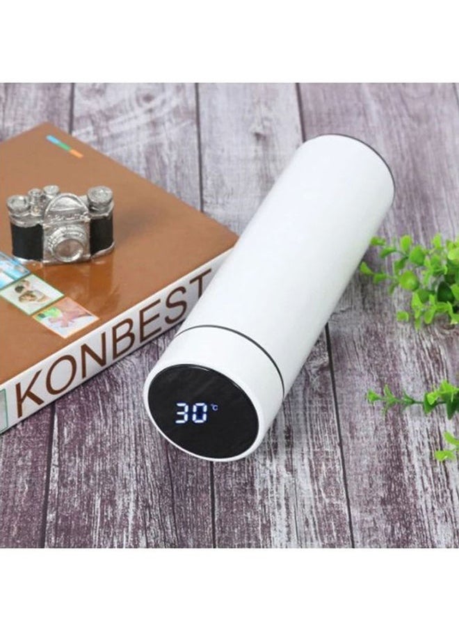 Generic - Stainless Steel Temperature Measuring LED Touch Display Flask White 500ml - Image 1