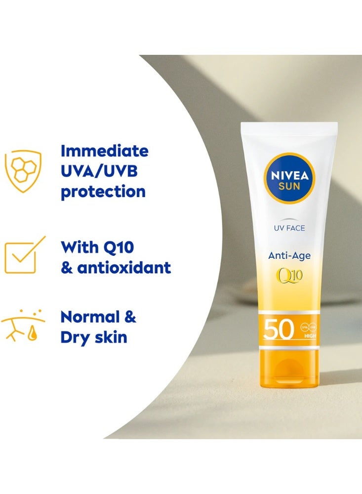 Nivea Sun UV Face Anti-Aging Q10 SPF50 50 ml - Image 2