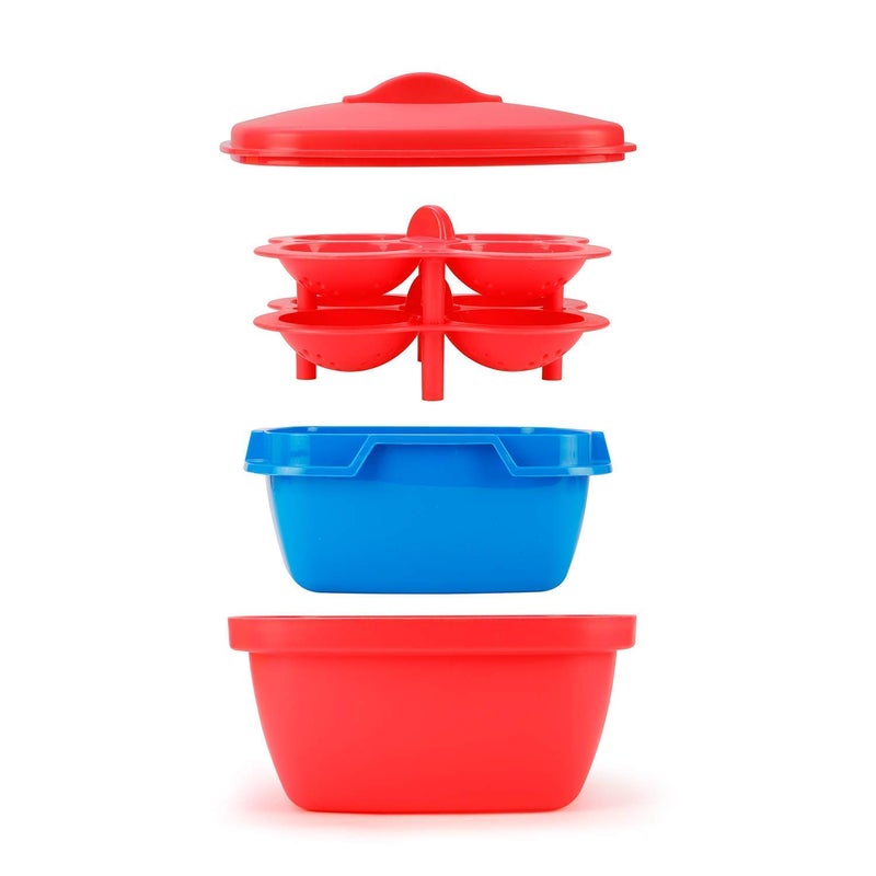 Gladnes Microwave Dishwasher Safe Plastic Idli Makers Makes 8 Idlis Vegetable Steamer Rice Cooker Rice Idli Steamer With Lid - Image 4