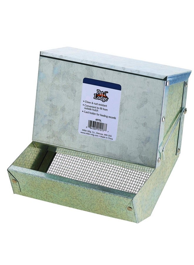 ليتل جايانت وحدة تغذية الحيوانات الصغيرة من Pet Lodge® مزودة بغطاء وقاعدة منخل | وحدة تغذية خارجية تعمل بالجاذبية للأرانب والقوارض والحيوانات الصغيرة الأخرى | متينة وقوية