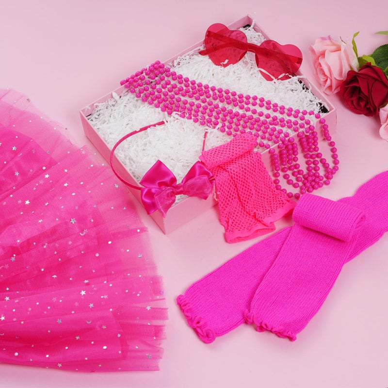 Miayon 80s Costume Accessories 90s Neon Tutu Outfit 80s 90s Theme Neon Party Fancy Cosplay Outfit - Image 5