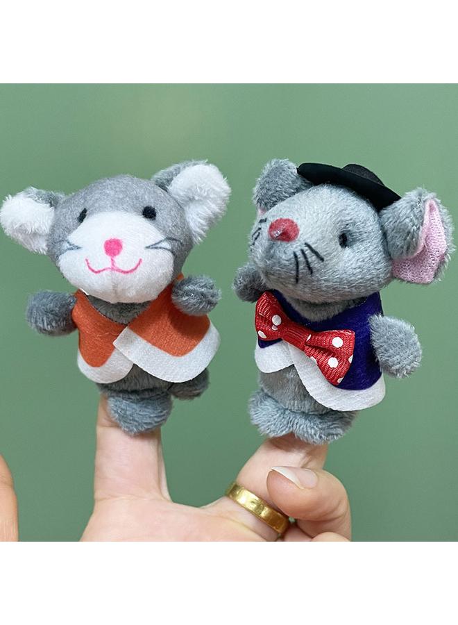 Bluejw 2025 New Cartoon Animal Plush Toy Finger Doll Baby Soothing Finger Doll Panda Rabbit - Image 1