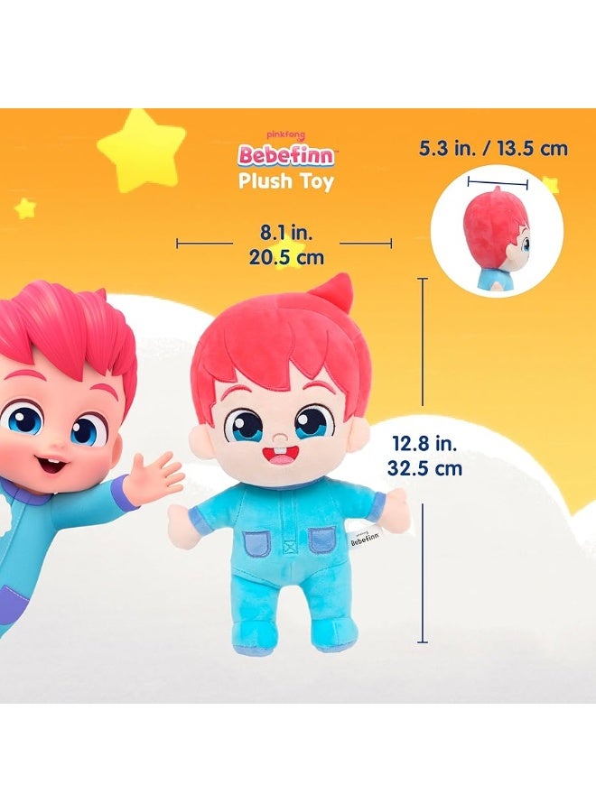 Pinkfong دمية بيبي فين القابلة للنفخ من بينكفونغ: دمية محشوة تفاعلية بطول 12 بوصة - هدية مثالية للأطفال الرضع والأطفال الصغار من 1-3 سنوات | تجربة متعددة الحواس متميزة، تصميم صديق للأطفال، قابلة للغسل في الغسالة - Image 4
