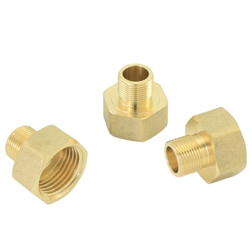 AimatRun Brass 38M to 12F Reducer for RV Kitchen Supply 3 Pcs - Image 1