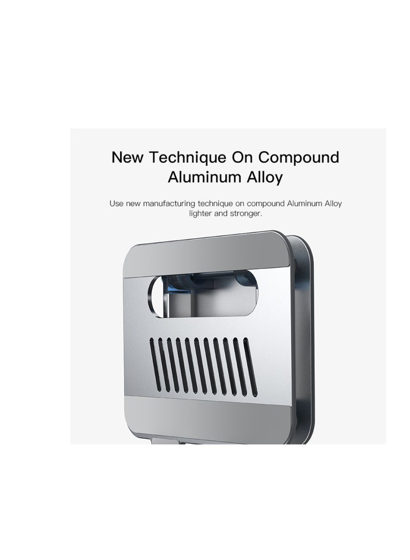 Terabyte Aluminum Alloy Laptop Holder New Technique Compound Aluminum Alloy Folding Design Multi Angle Laptop Stand - Image 3