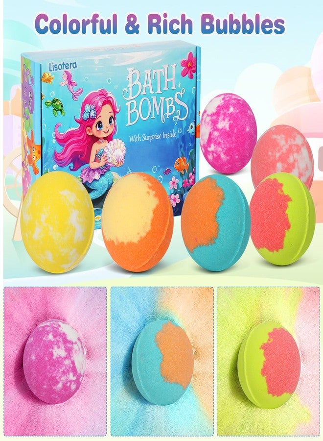 Lisotera Girls Bath Bombs with Toys Inside for Kids, 12 Pcs Natural Mermaid Princess Bubble Bath Bomb with Jewelry Surprise Inside, Christmas Easter Basket Stuffer Valentines Day Birthday Gift Set - Image 5