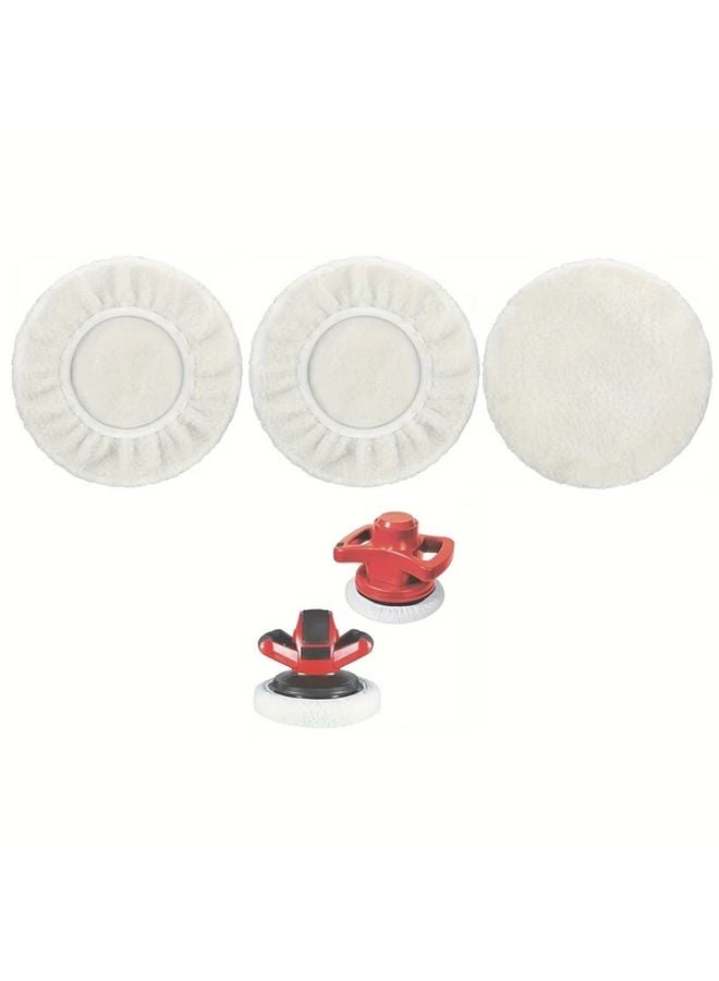 3pcs Lambswool Polishing Covers For Cordless Car Polisher 220mm 250mm Machines - Image 2