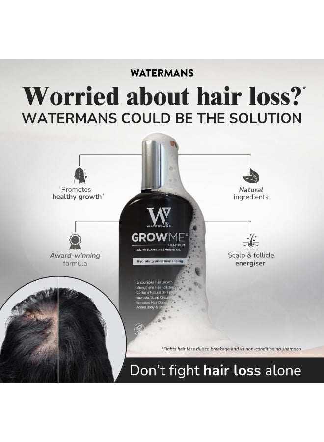 Watermans Shampoo - Biotin, Caffeine, Argan Oil For Hydrating And Revitalising 250Ml - Image 5