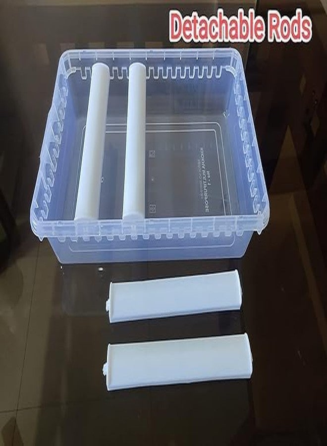 VILOMP Clear Plastic 4 Rod Big Bangle Box, Bracelet, Hair Accessory, Wrist Band and Watch Organizer Box - Image 3