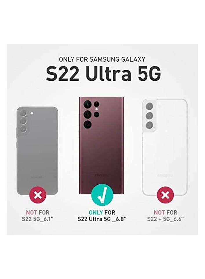 سوبكيس SUPCASE [Unicorn Beetle Edge Pro Series] Case Designed For Galaxy S22 Ultra 5G (2022 Release), Slim Frame Clear Protective Case with Built-in Screen Protector - Lavender - Image 2