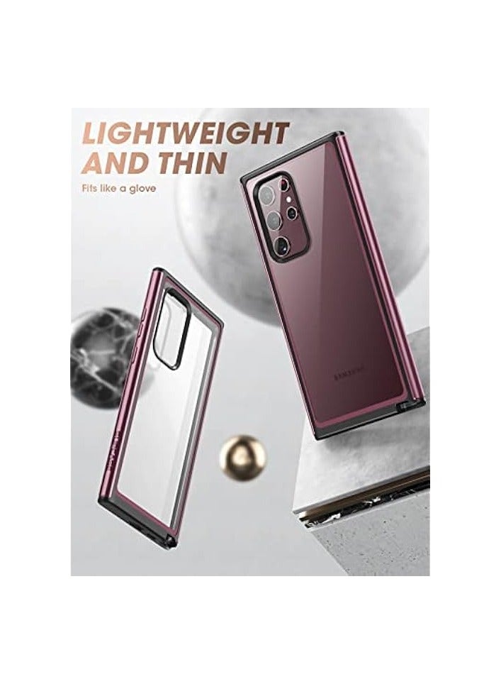 سوبكيس SUPCASE [Unicorn Beetle Edge Pro Series] Case Designed For Galaxy S22 Ultra 5G (2022 Release), Slim Frame Clear Protective Case with Built-in Screen Protector - Lavender - Image 4
