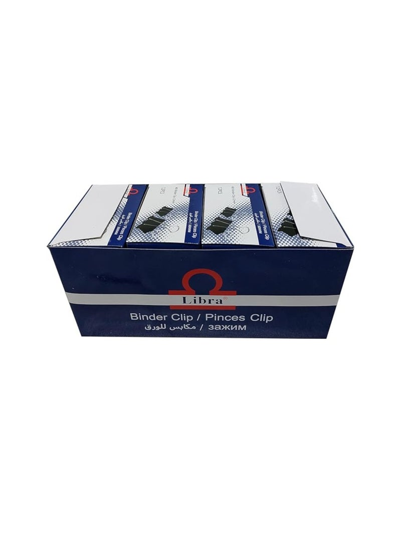 Libra Binder Clip 12 Pieces Set, 25 mm Size - Image 3