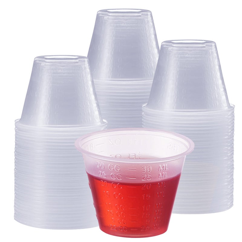 300 Count  1 oz Plastic Disposable Medicine Measuring Cup for Liquid Medicine Epoxy  Pills