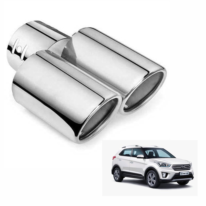 Asryd Dual Silencer Exhaust Tip Pipe Rustproof Stainless Steel Muffler Tail End Outlet 1Pcs For Hyundai Creta - Image 3
