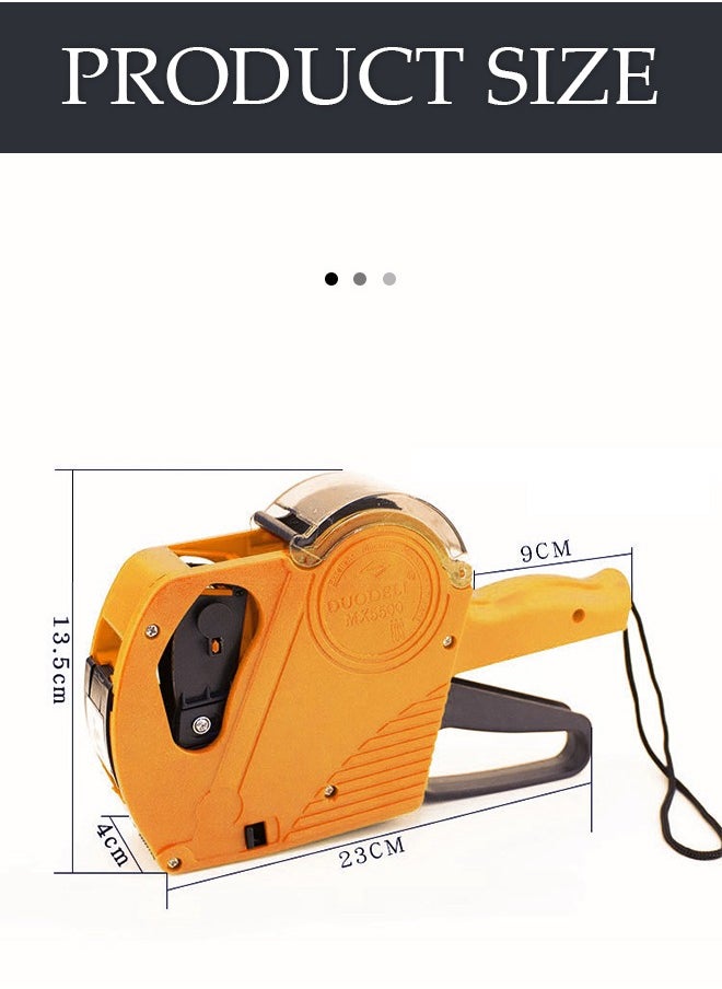 DUNISO 5500EOS Pricing Label machine, equipped with high toughness lettering tape and paper change button，8 Digits Retail price printer and Labels for supermarket products  - Image 2