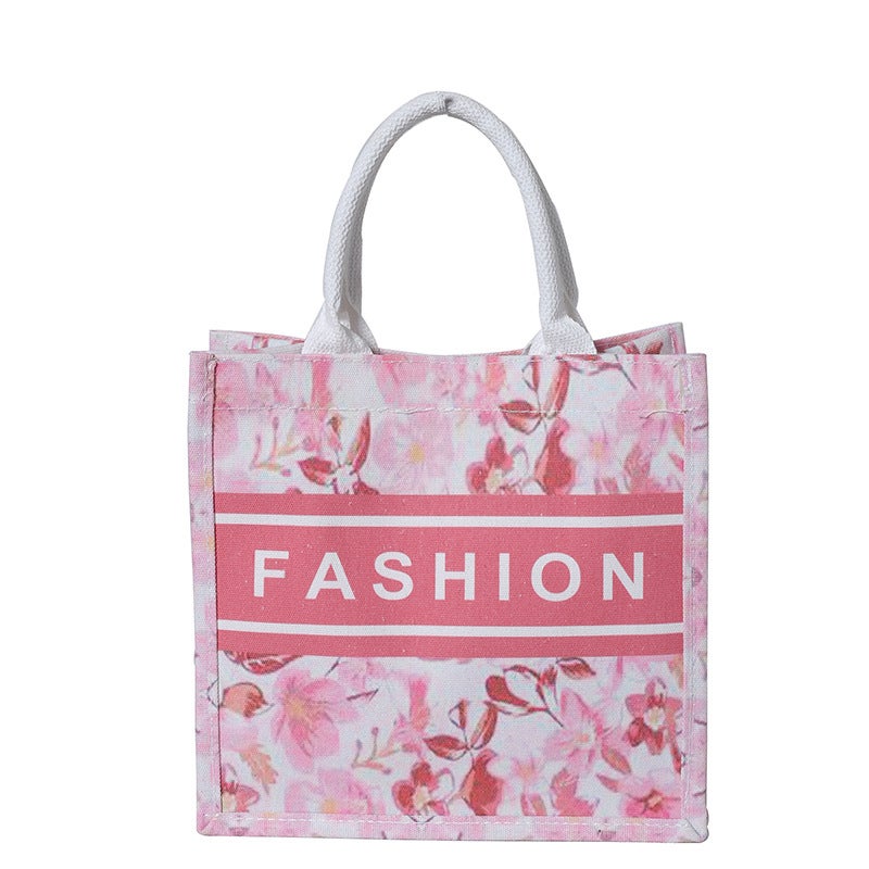 Vintage Handbag Fashion Trendy Canvas Bag Casual Letter Print Artistic Style Large Capacity Tote Bag - Image 1