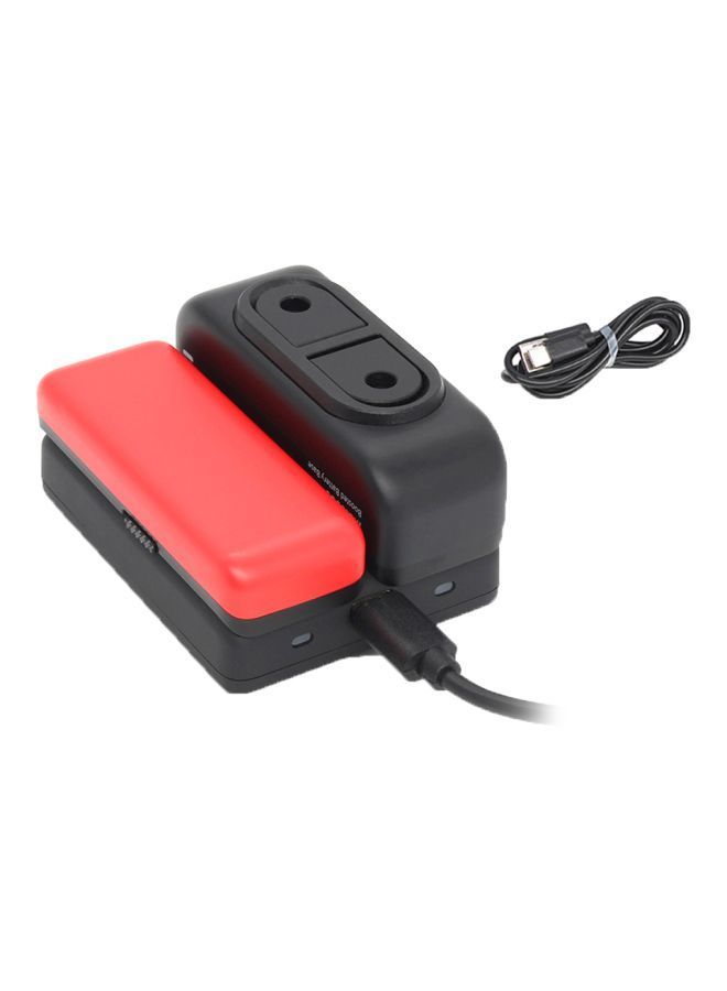 NIBEMINENT Dual Charging Hub Battery Base Charger For Insta360 One R Black/Red  - Image 1