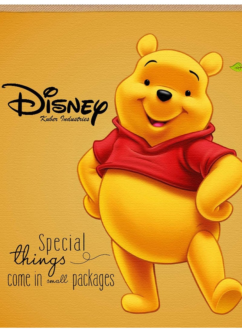 Kuber Industries Heart Home Disney Winnie-The-Pooh Print Non Woven Fabric Foldable Large Size Cloth Storage Box Toy, Books Wardrobe Organiser Cube with Handle (Brown)-HEART10789  - Image 3