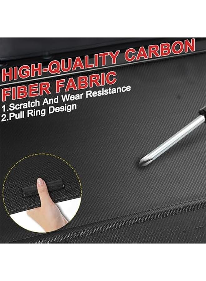 Arabest Upgraded Seamless Cargo Cover Fit for Honda CRV 5th 2017 2018 2019 2020 2021 2022,Waterproof Rear Trunk Cargo Cover Security Shielding Shade For Honda CR-V 2017-2022 Accessories,Carbon FiberTexture  - Image 3