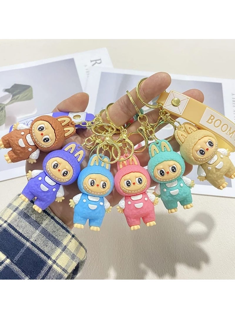LABUBU Keychain For Women And Girls, Cute Labubu Doll Wristlet Accessories For Backpack Handbag Car Keys - Image 4