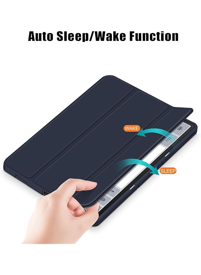 erorex For Lenovo Tab P12 Case P12 Pro Cover Tb-370Fu Tb-371Fc 12.7-Inch Smart Case Cover Support Automatic Sleep Wake Function Tpu Soft Shockproof Protective Back Cover Folding Stand Shell Blue  - Image 3