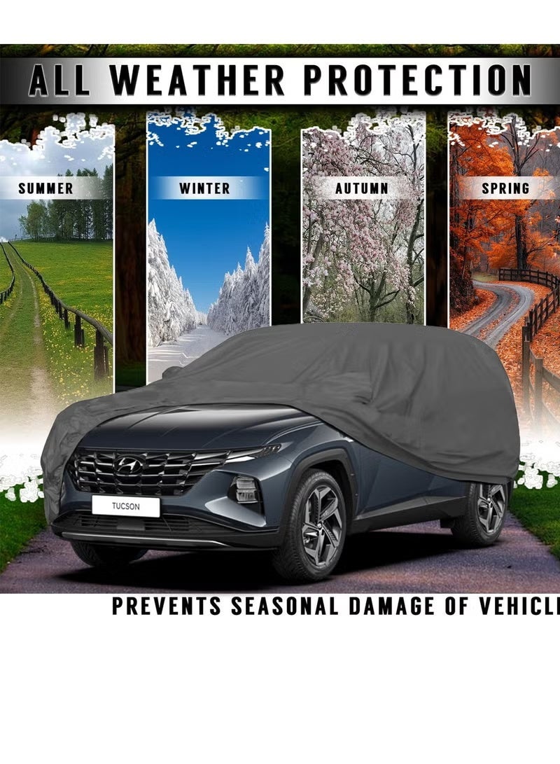 AGC Car Cover for Hyundai Tucson – Waterproof, Dustproof, UV & Heat Resistant, All-Weather Outdoor Protection with Mirror Pockets, Elastic Corners, Triple Stitched, Scratch & Rust Prevention, Lightweight, Machine Washable, Easy to Install & Store - Image 5